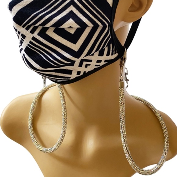 NEW Handmade AB Rhinestone FaceMask Holder Lanyard - Picture 9 of 16